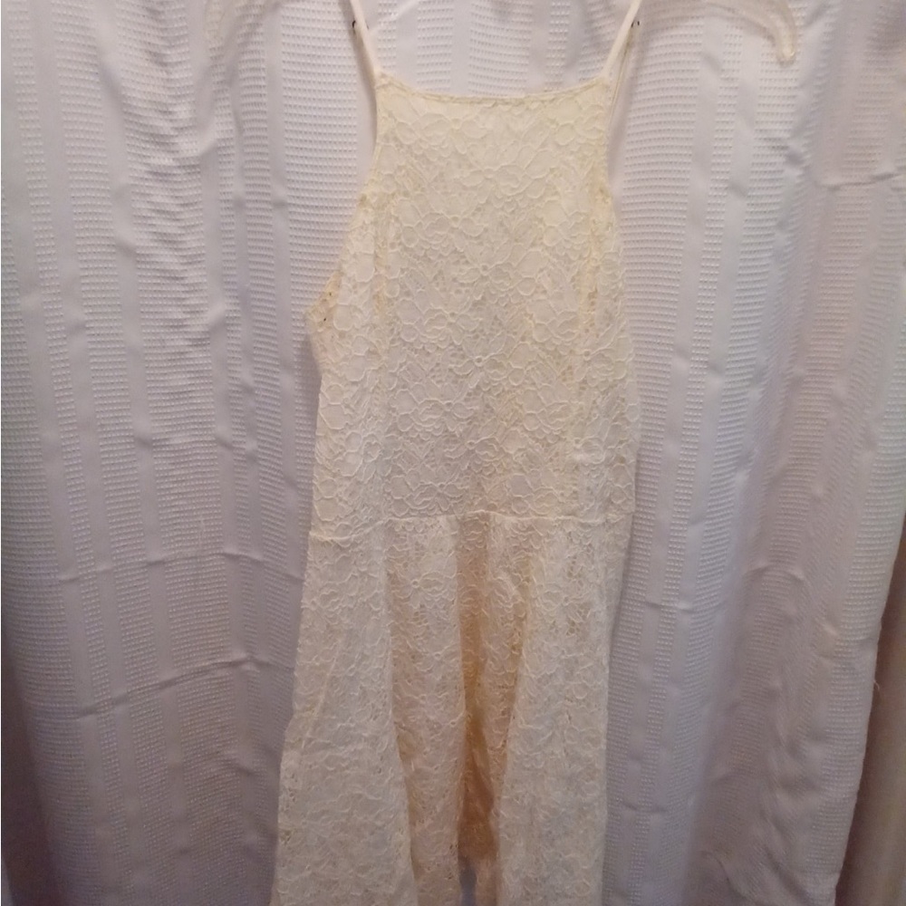 Abercrombie and finch skater girl white lace dress